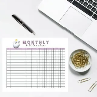 monthly bill chart tracker