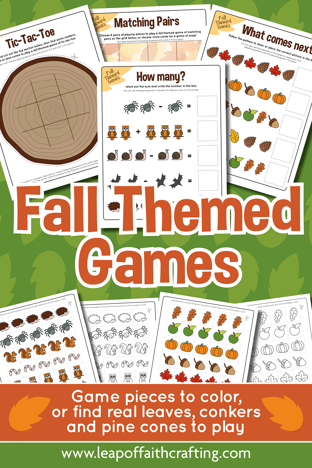 fall activity printables pack
