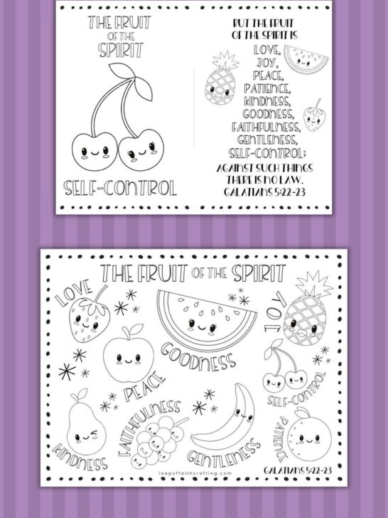 fruit of the spirit coloring pages printable