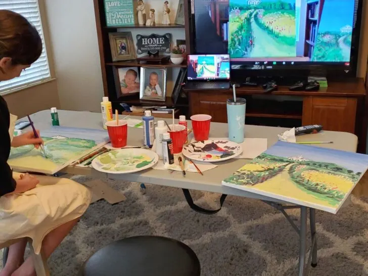 how to host a home wine and paint party
