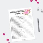 bride and groom trivia questions bridal shower printables