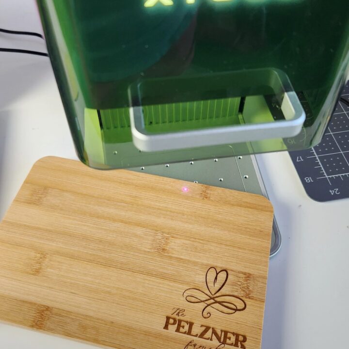 engraved cutting board with xtool f