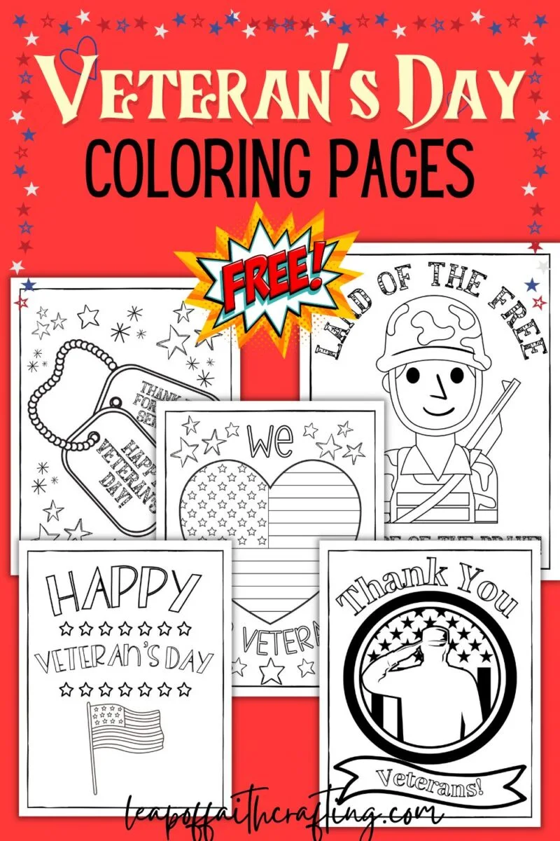 veterans day coloring printable sheet free