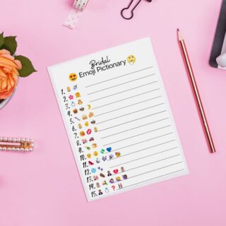 wedding emoji pictionary free printable game