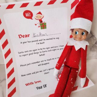elf on shelf arrival letter free