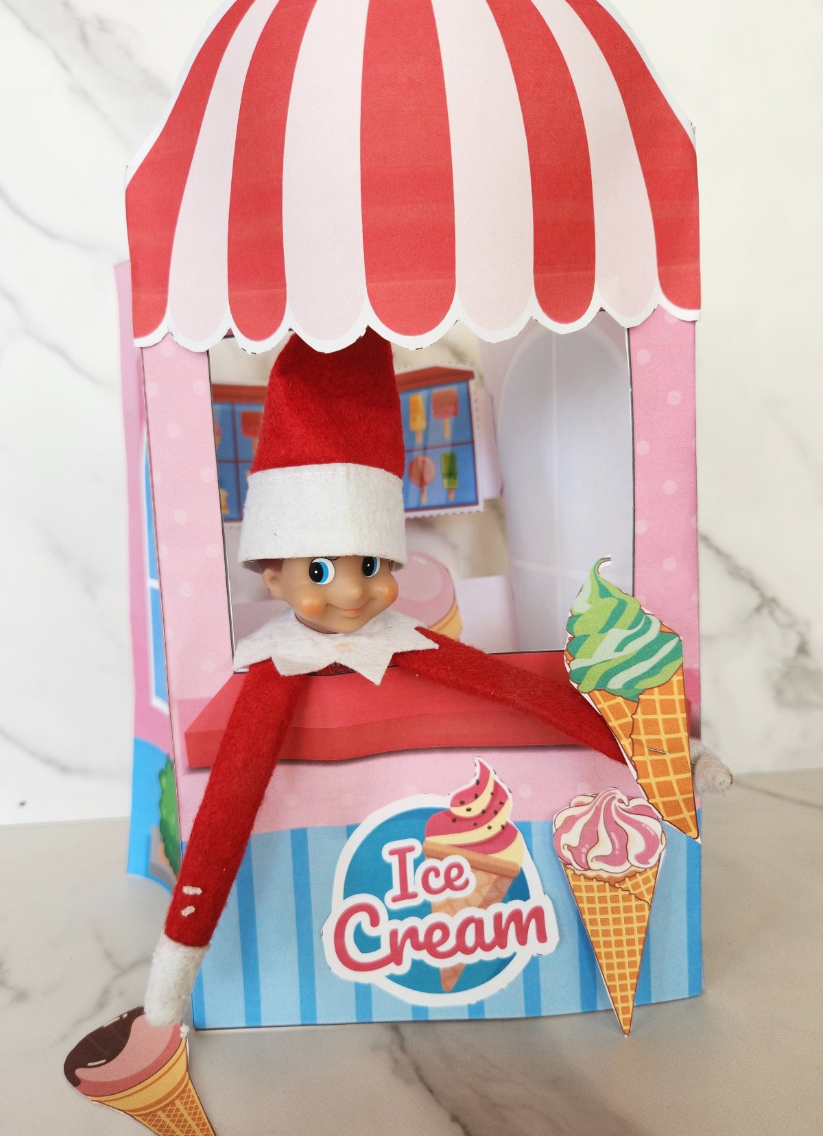 Free Elf on the Shelf Ice Cream Stand Printable - Leap of Faith Crafting