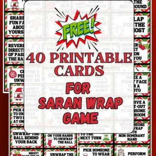 saran wrap game cards printable ( x px)