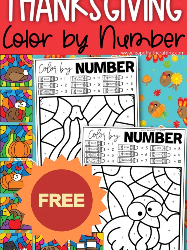 FREE Thanksgiving Color By Number Printables Story