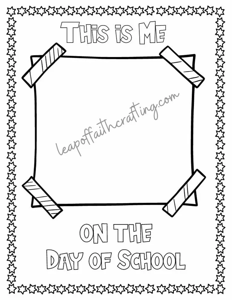 100th day of school free printable about me