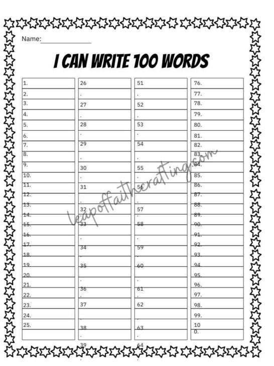 100th day of school free printable pdf