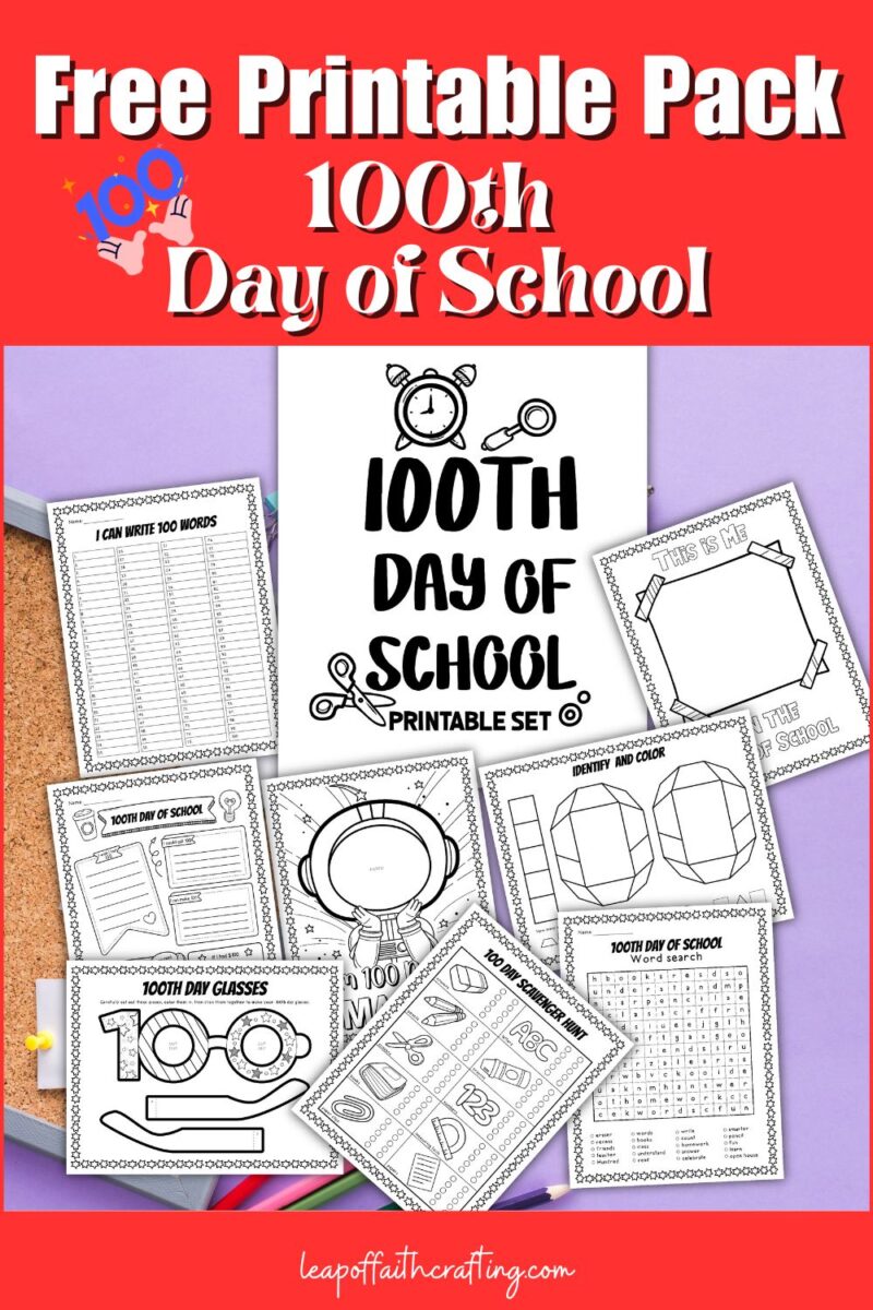 th day of school printable