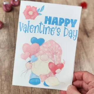 happy valentines day printable card cute