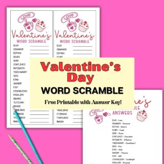 valentines day word scramble ( x px)